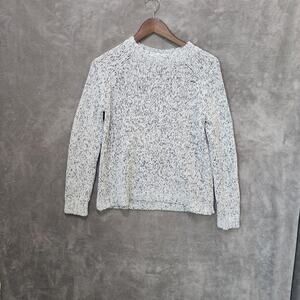 Eddie Bauer Small Women's White Heather Sweatshirt Poly Acrylic Blend